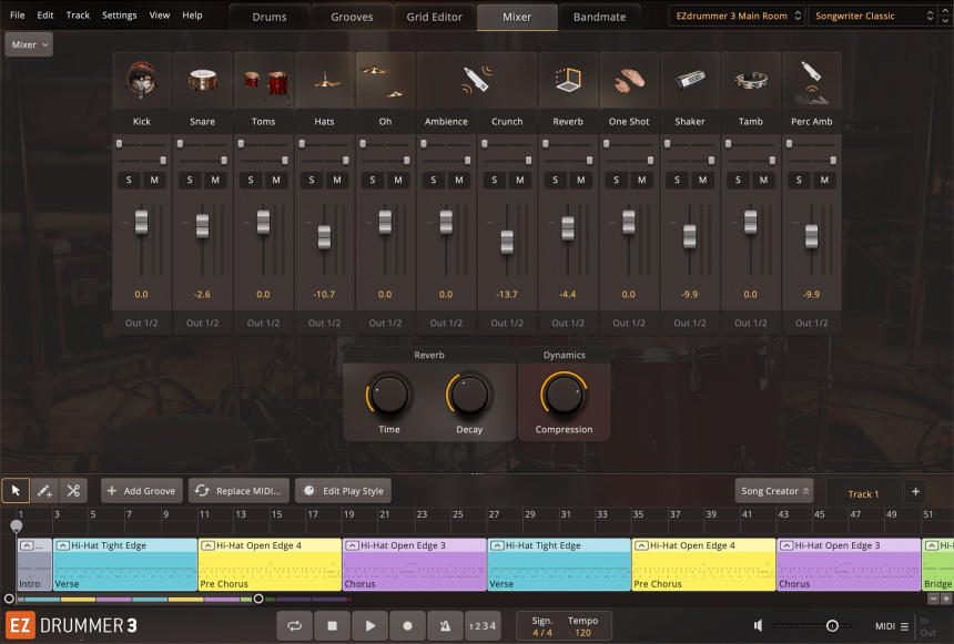 EZdrummer 3 Mixer